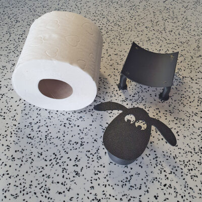 3D print: Toilet rulle holder - får - Billede 3