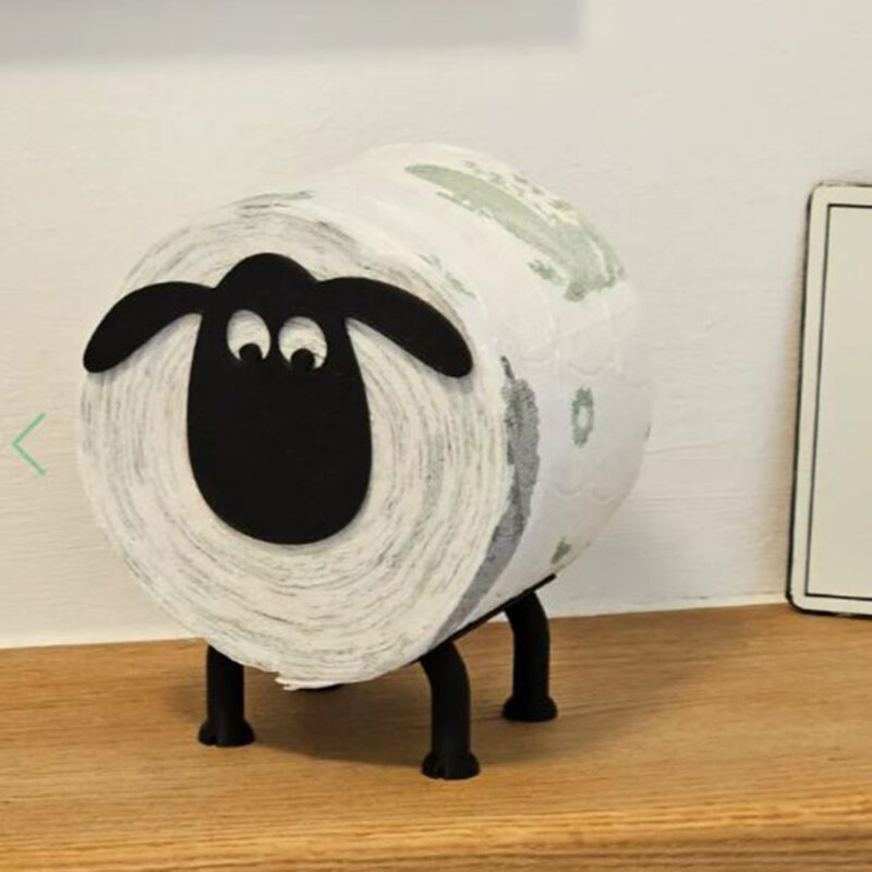 3D print: Toilet rulle holder - får