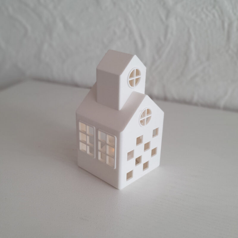 3D print: Julehus nr 3 inkl. LED lys