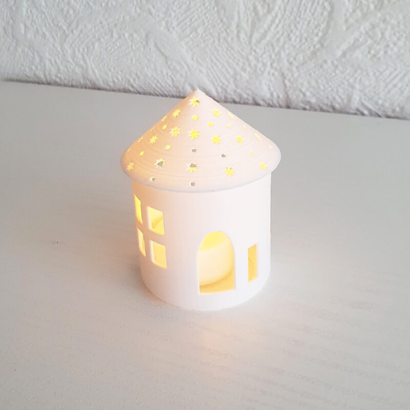 3D print: Julehus nr 6 inkl. LED lys