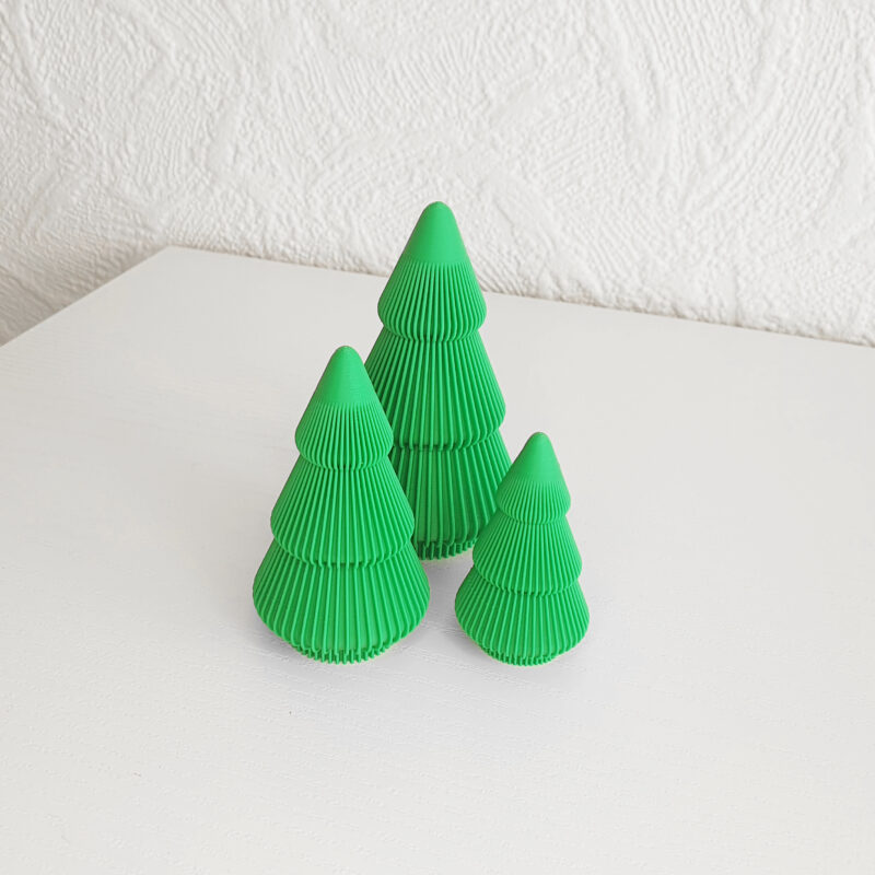 3D print: 3 minimalistiske juletræer