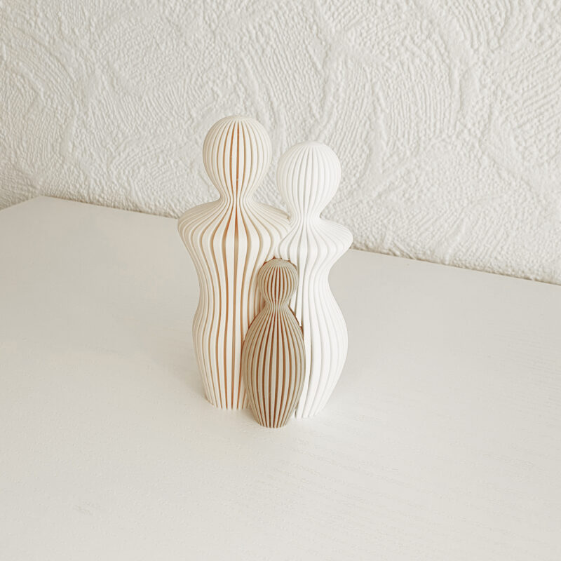 3D print: Familie med 1 barn