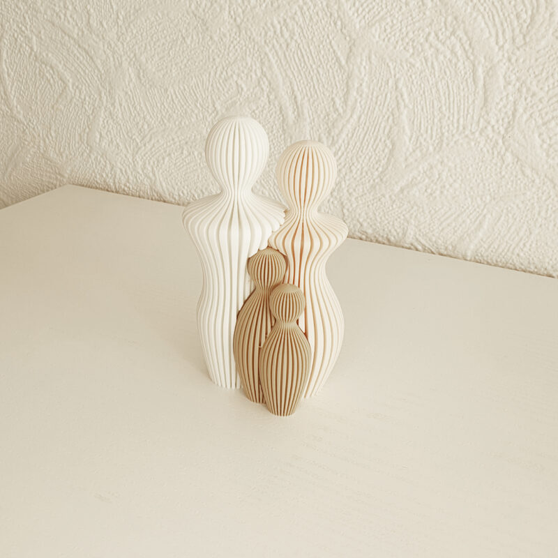 3D print: Familie med 2 børn