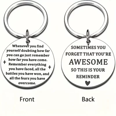 Pocket Hug / Lommekrammer: Awesome reminder nøglemønt - Billede 4