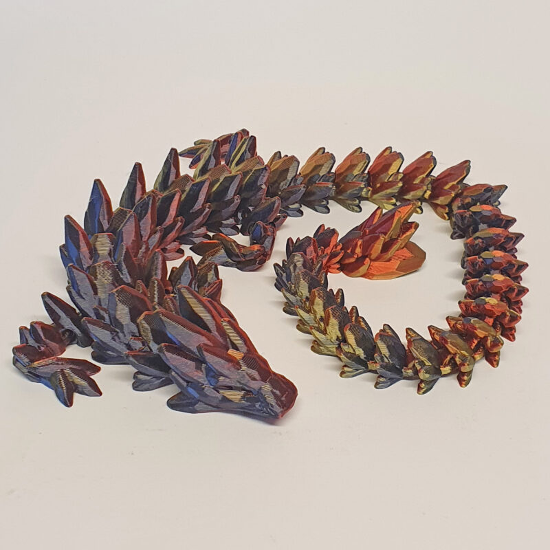 3D print: Gemstone Dragon - Tricolor: Gold - Red - Black
