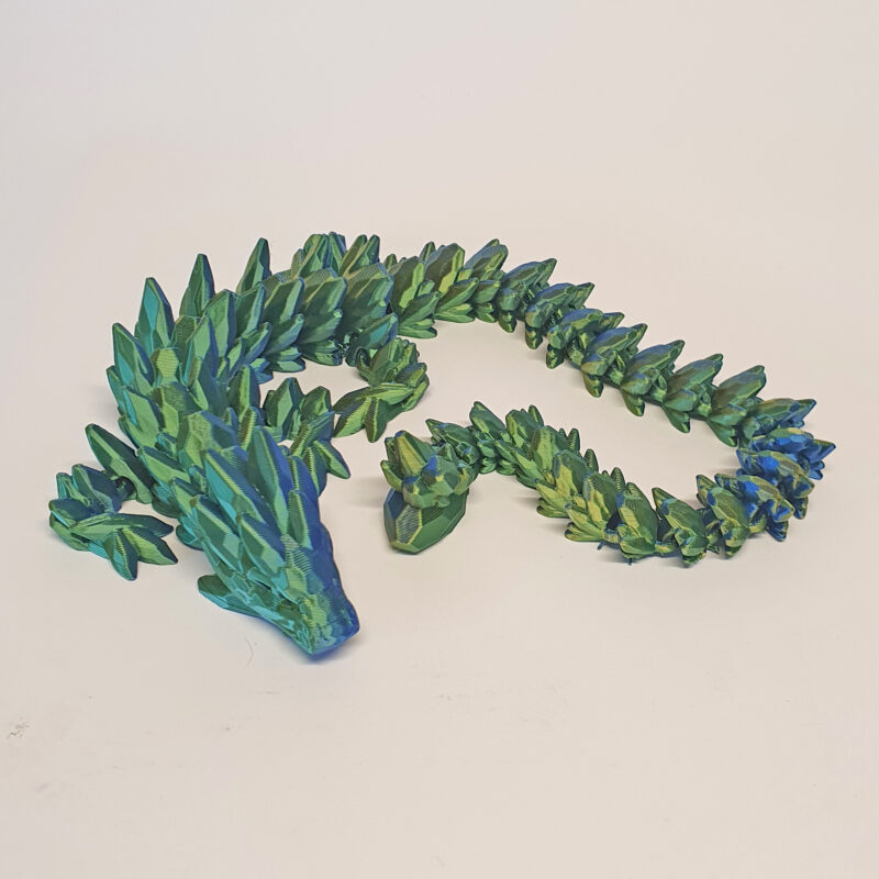 3D print: Gemstone Dragon - Tricolor: Gold-Green-Blue