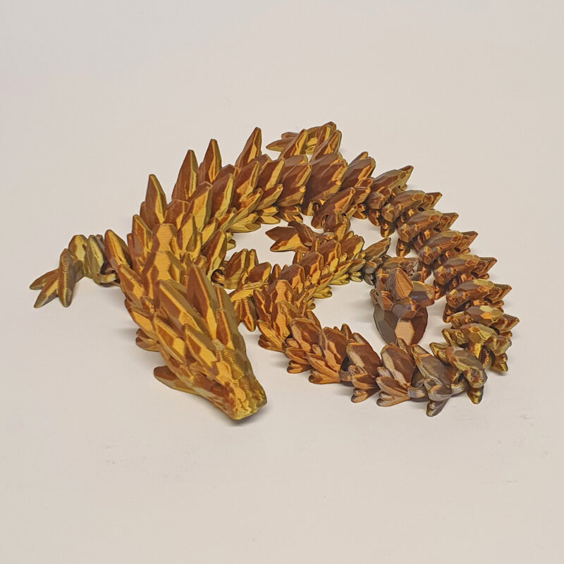 3D print: Gemstone Dragon - Tricolor: Gold - Silver - Copper