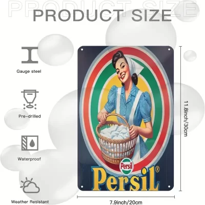 Vintage Retro Style Metalskilt: Persil (20 x 30 cm) - Billede 5