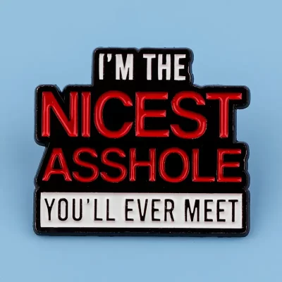 Pins og brocher: I'm the nicest asshole you'll ever meet - Billede 3