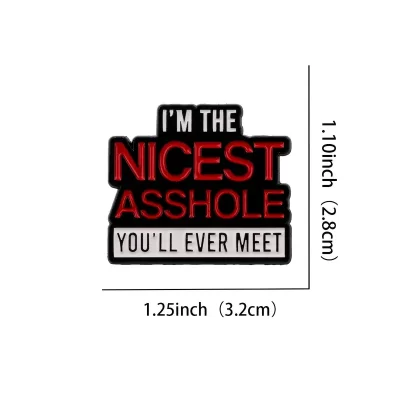 Pins og brocher: I'm the nicest asshole you'll ever meet - Billede 4