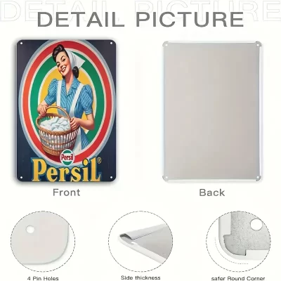 Vintage Retro Style Metalskilt: Persil (20 x 30 cm) - Billede 4