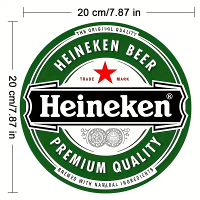Vintage Retro Style Metalskilt: Heineken beer (20 x 20 cm) - Billede 4