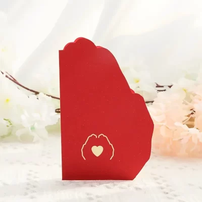 3D Pop Up Kort: Foldet hånd med rose - Billede 5
