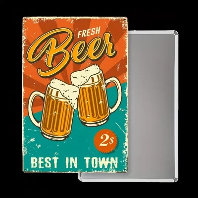 Vintage Retro Style Metalskilt: Fresh beer (20 x 30 cm) - Billede 6