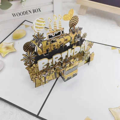 3D Pop Up Kort: Tillykke med fødselsdagen - Billede 5