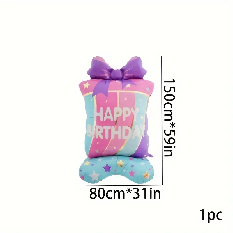 Stående gaveæske - Happy birthday - 150 x 80 cm - Billede 3