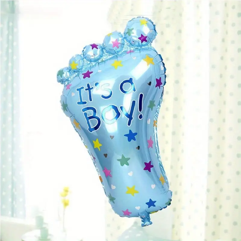 Blå fod folieballon - it's a boy - Billede 2