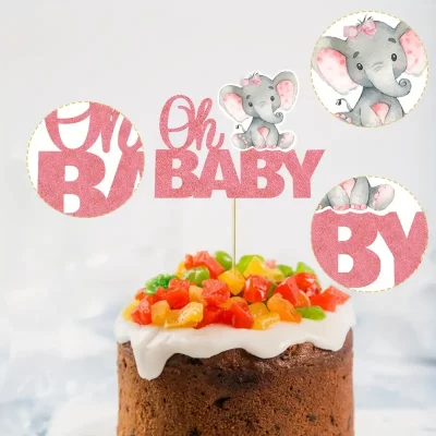 Kagetopper: Oh baby elefant - rød - Billede 2