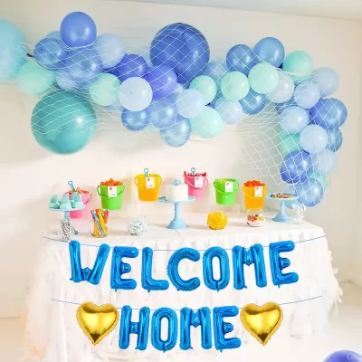 Folie balloner: "Welcome home" - Blå - Billede 5