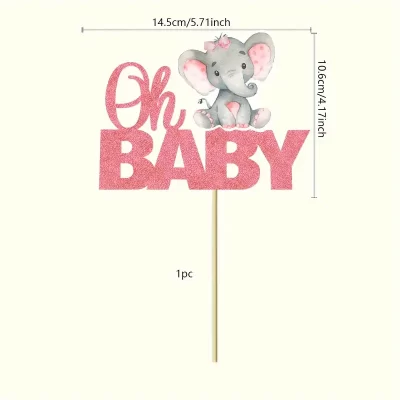 Kagetopper: Oh baby elefant - rød - Billede 4