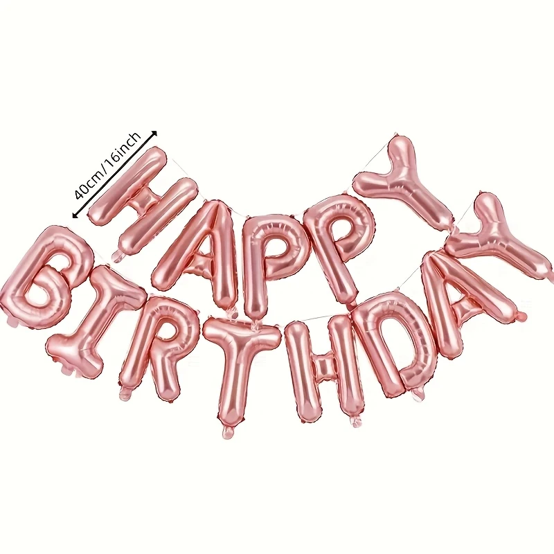 Folie balloner: "Happy birthday" - Rød gylden - Billede 5