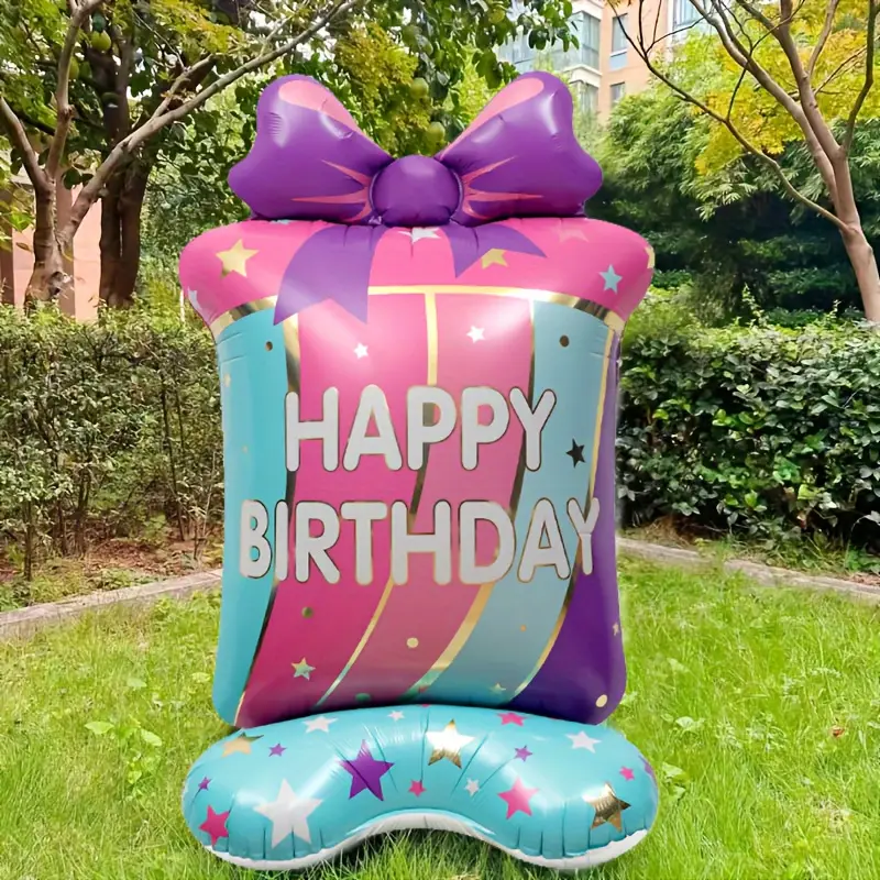 Stående gaveæske - Happy birthday - 150 x 80 cm