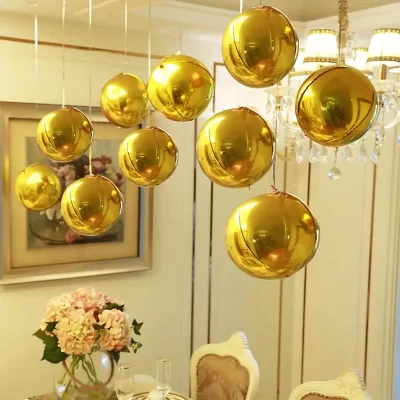 10 stk folie balloner - guldfarvet
