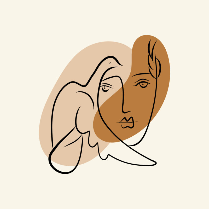 Picasso style - Dove & Face