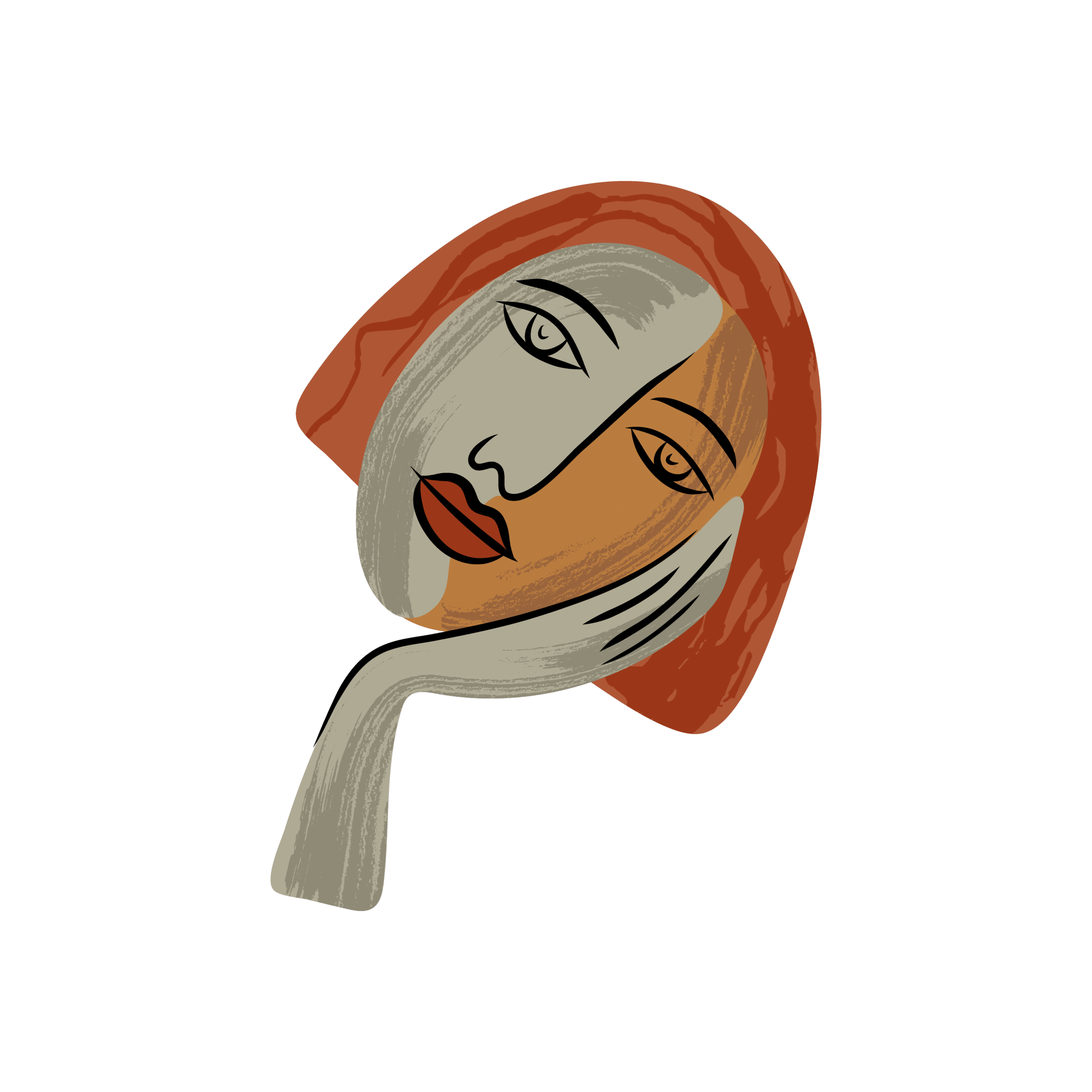 Picasso style - Kvindehoved - Billede 2