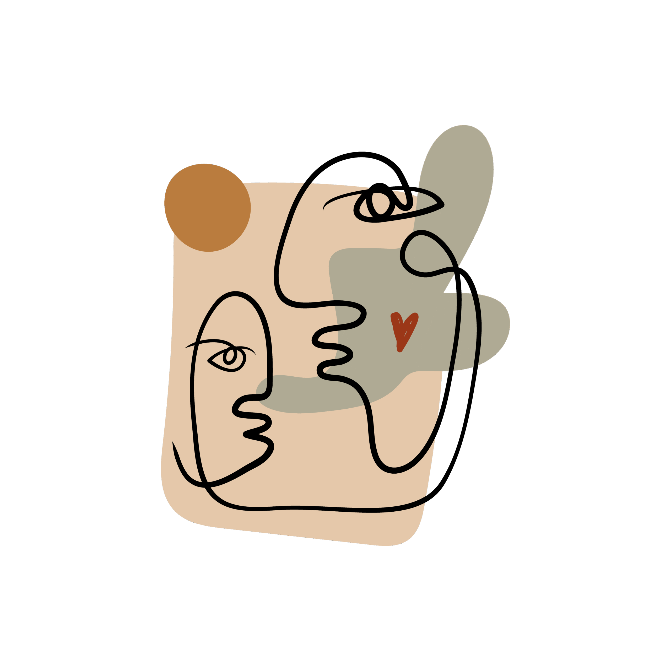 Picasso style - Couple - Billede 2