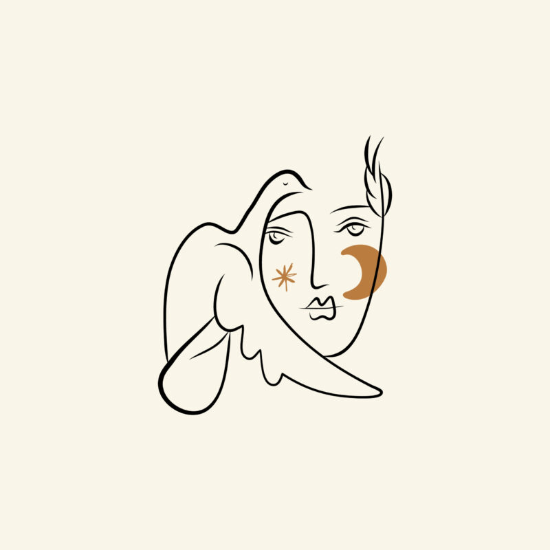 Picasso style - Dove & Woman 2