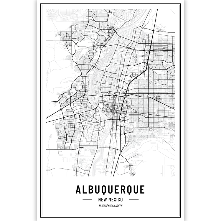 Albuquerque - New Mexico - USA City Map