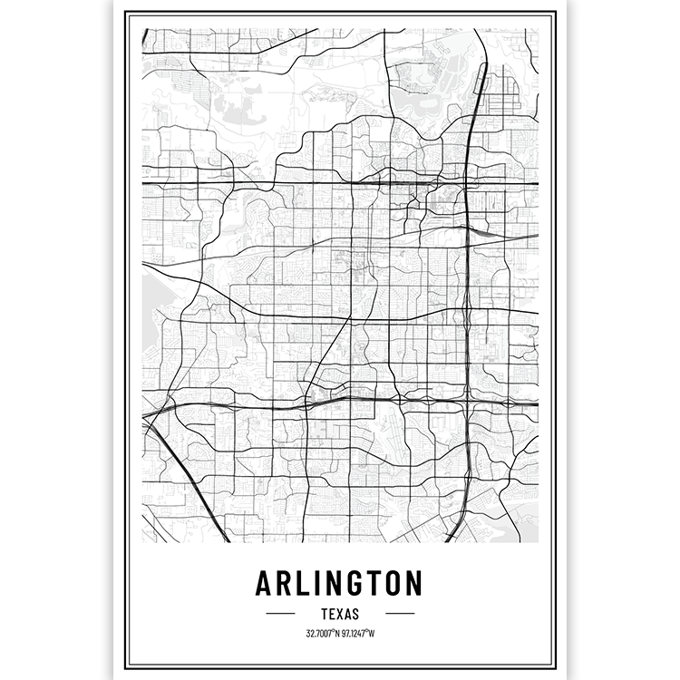 Arlington - Texas - USA City Map