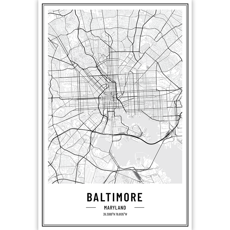 Baltimore - Maryland - USA City Map