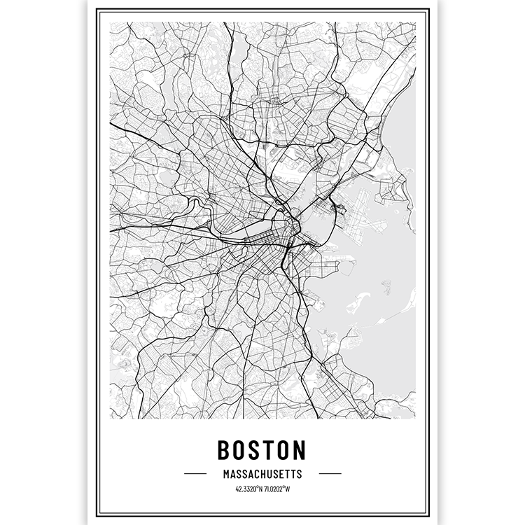 Boston - Massachusetts - USA City Map