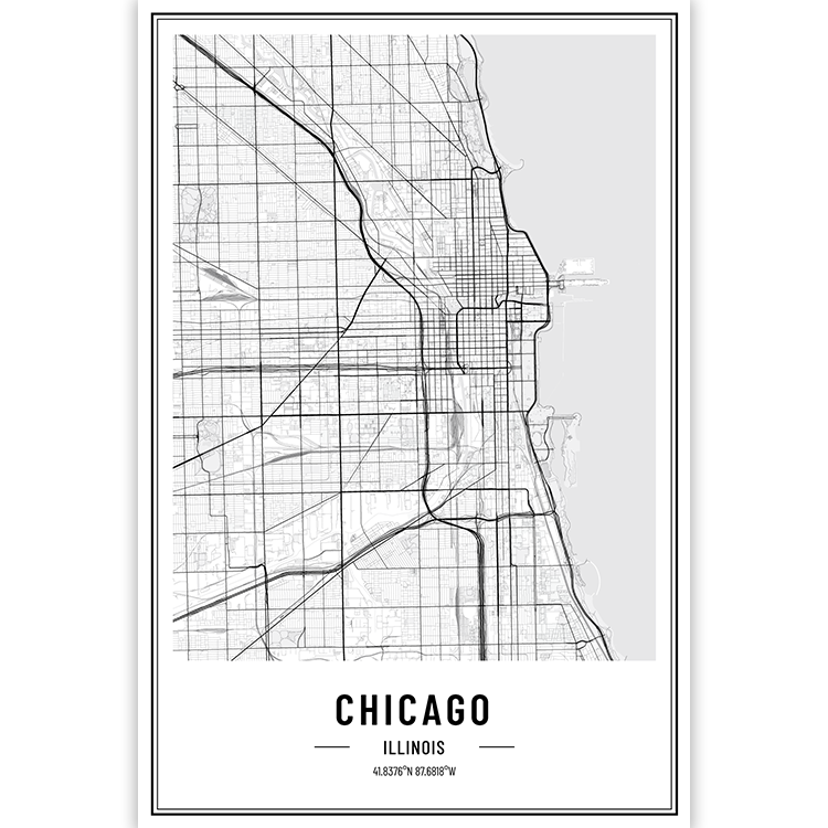 Chicago - Illinois - USA City Map