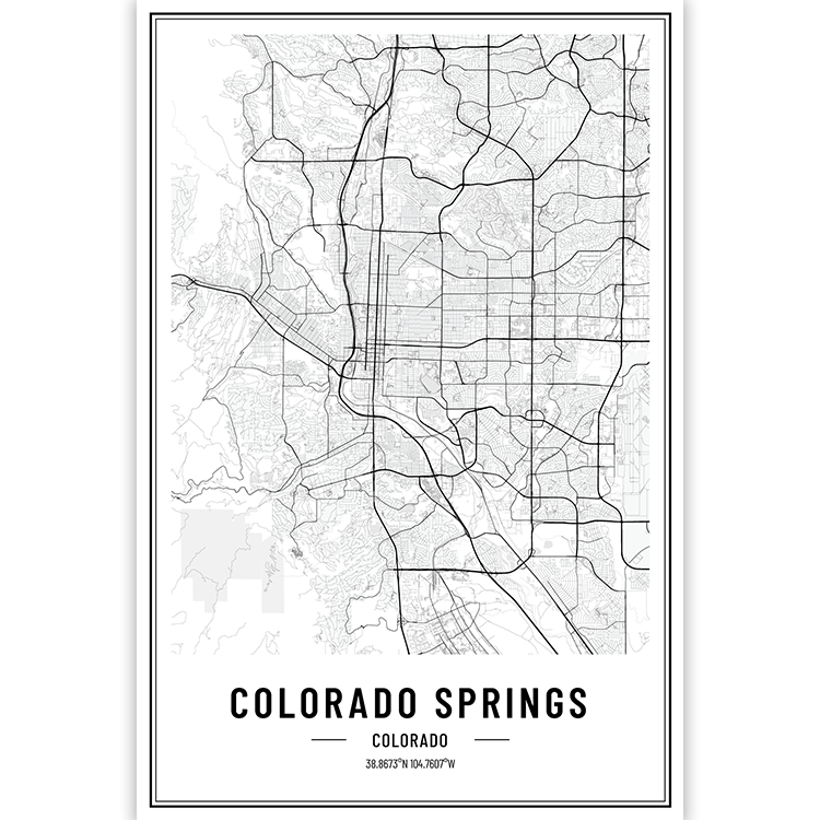 Colorado Springs - Colorado - USA City Map