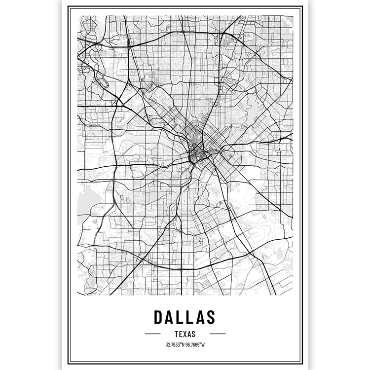 Dallas - Texas - USA City Map