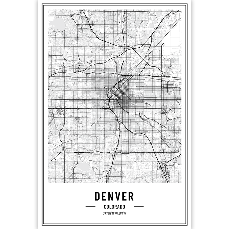 Denver - Colorado - USA City Map