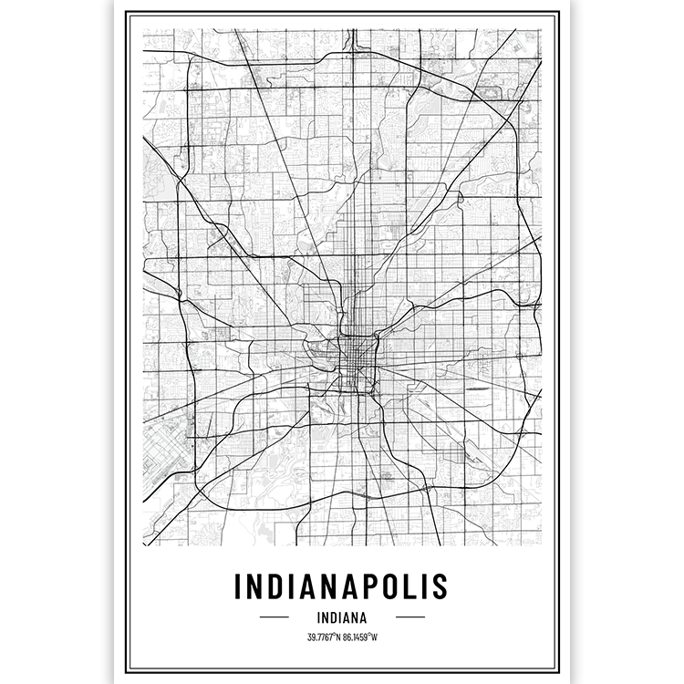 Indianapolis - Indiana - USA City Map