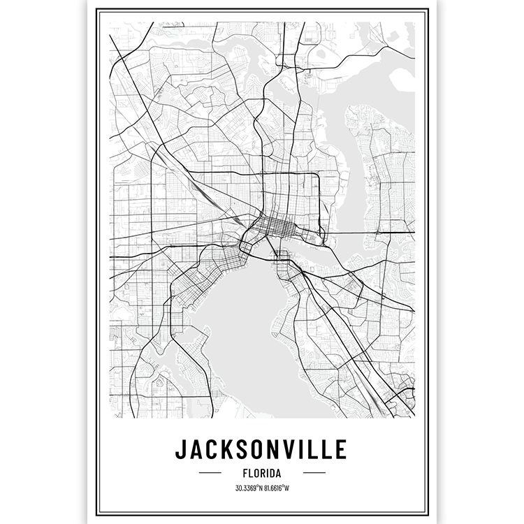 Jacksonville - Florida - USA City Map