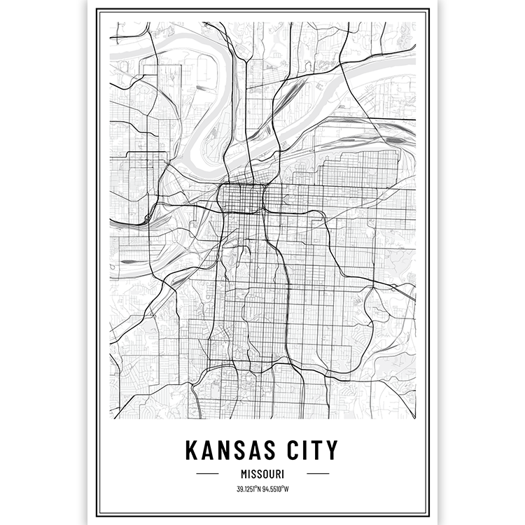 Kansas City - Missouri - USA City Map
