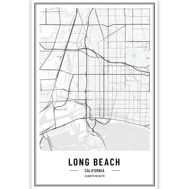 Long Beach - California - USA City Map
