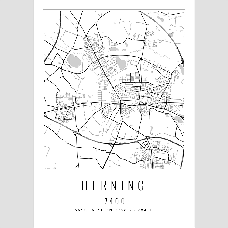 Herning - Bykort