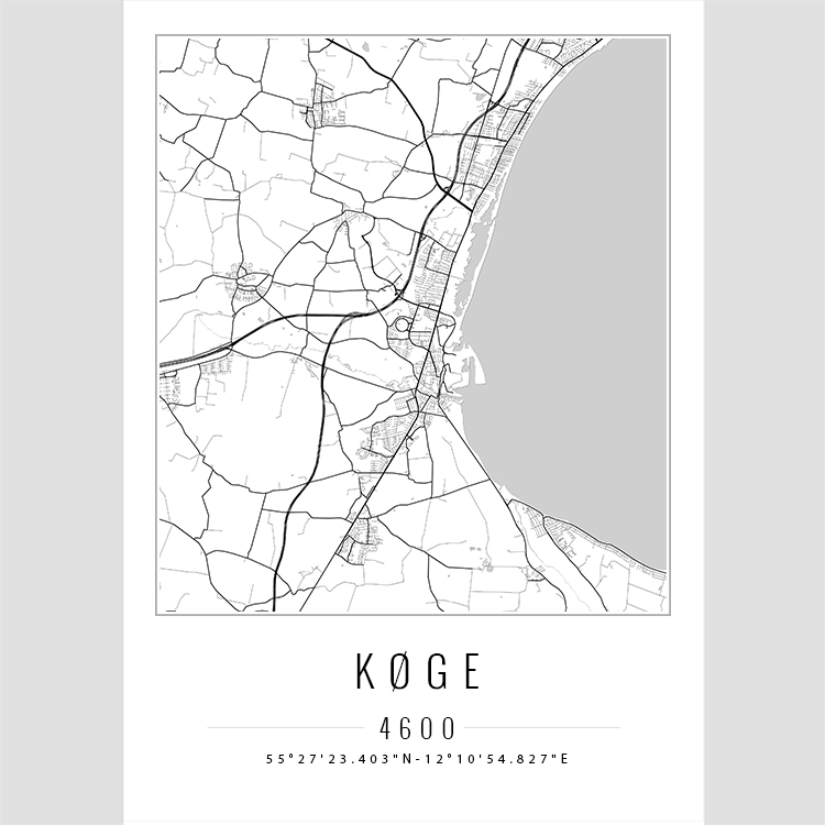 Køge - Bykort
