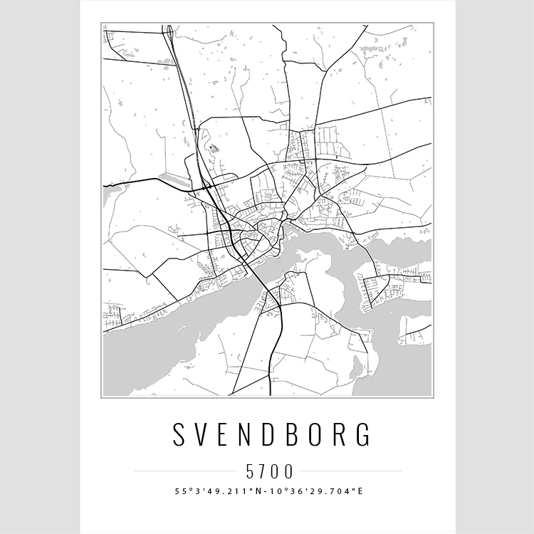 Svendborg - Bykort