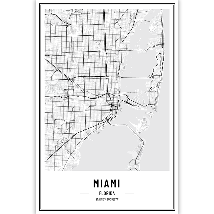 Miami - Florida - USA City Map