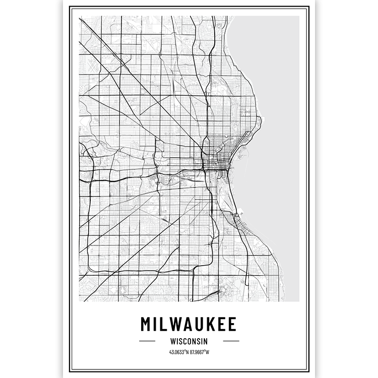Milwaukee - Wisconsin - USA City Map