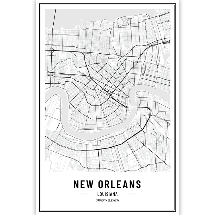 New Orleans - Louisiana - USA City Map