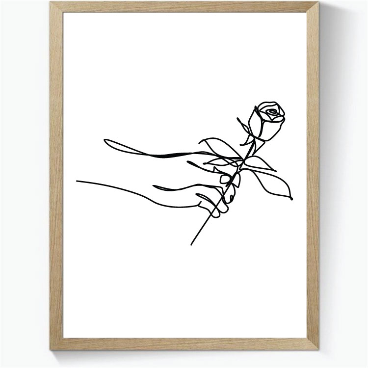 Hånd med rose